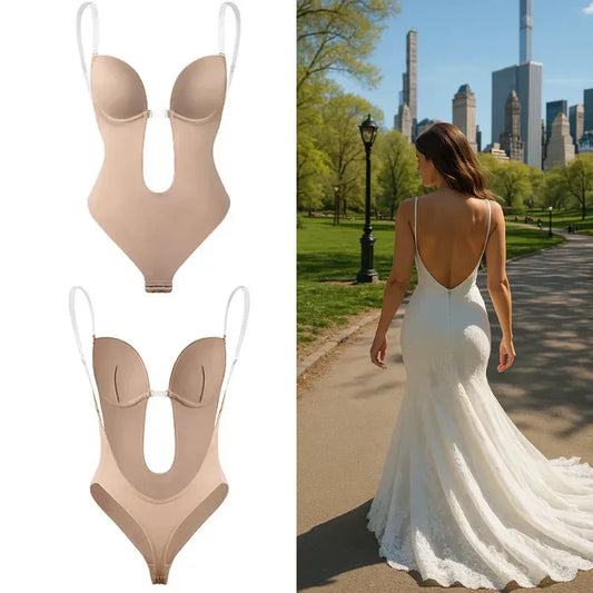 ✨ LAST DAY 49% OFF ✨ Backless Body Shaper Bra - Seamless Lift & Tummy Control | Invisible Under Backless Dresses & Tops | UK Sizes