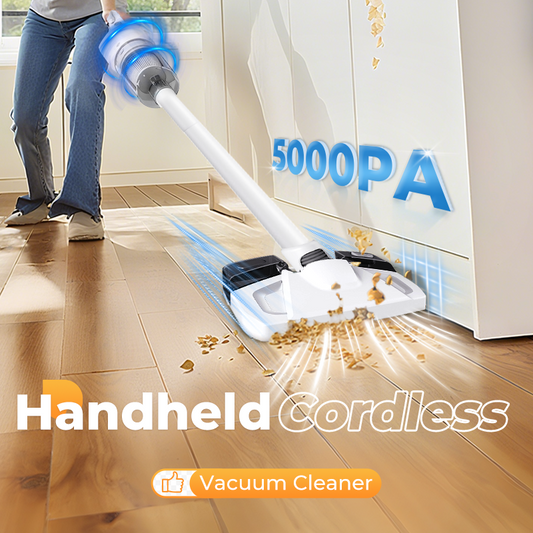 ⏳Limited-time 50% off⏰Handheld Cordless Vacuum Cleaner - 15KPA Strong Suction & 30 Mins Runtime with 4 Attachments for Car & Home Cleaning 🚗🏠