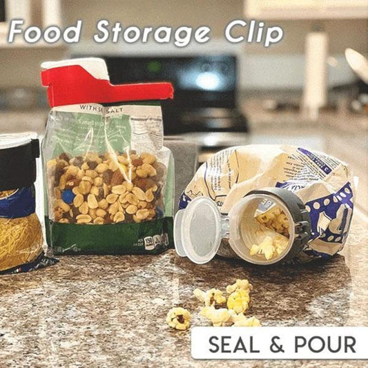 🔒 Seal & Pour Food Storage Bag Clip – No More Spills, No More Waste! 🥜🍛