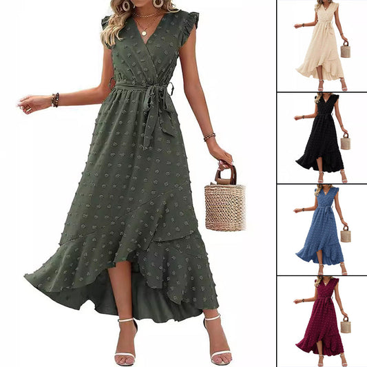 🎉2025 New Products Hot Sale✨Women's Fashion V-Neck Ruffle Dresses