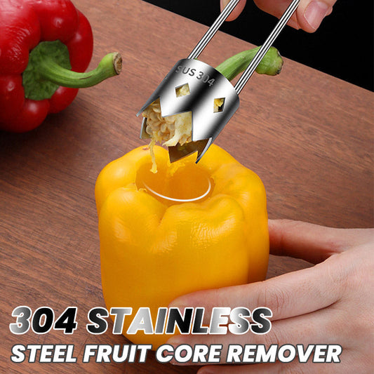 🔩 Universal Stainless Steel Fruit Corer – Core & Peel in Seconds! 🍎🍐🔥