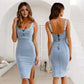 🍹Summer Hot Sales 49%OFF🌤️Women's U-Neck Denim Bodycon Cami Dress