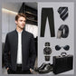 👑Casual jacket with stand-up collar and zip fastening for men