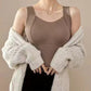 🔥 Cozy & Supported: Thickened Warm Tank Top with Shelf Bra! ❄️👙