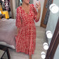 🎉LAST DAY SALE 49% OFF💖Bohemian casual print V-neck waist wrap long dress