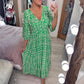 🎉LAST DAY SALE 49% OFF💖Bohemian casual print V-neck waist wrap long dress