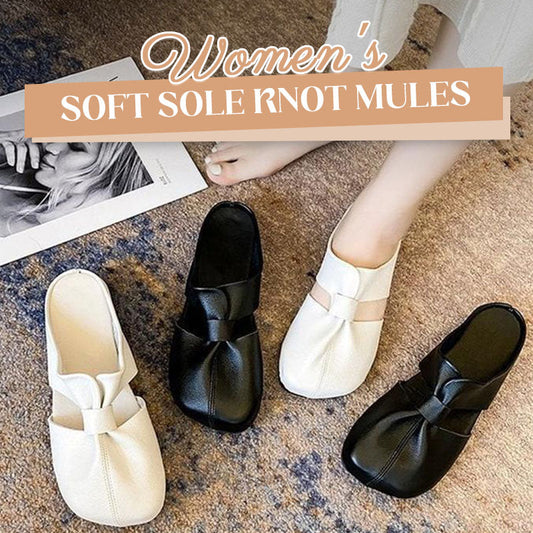 ⏰Last Day Promotion 49%OFF🔥🩴Women's Soft Sole Knot Mules