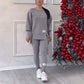 👚 Cozy & Chic: Women’s Casual Sweatshirt & Leggings Set! 🍂🛍️