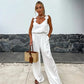 💕Limited Sale 49% OFF💕Women's Sleeveless Wide Leg Jumpsuit