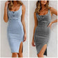 🍹Summer Hot Sales 49%OFF🌤️Women's U-Neck Denim Bodycon Cami Dress