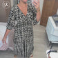 🎉LAST DAY SALE 49% OFF💖Bohemian casual print V-neck waist wrap long dress