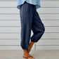 🧵2025 New Women's Summer Cotton Linen Trousers Nine Minute Trousers🍃