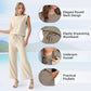 ✨2025 New Women's Casual Sleeveless Top & Wide-Leg Pants Set💃