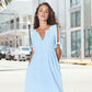 ⏰Last Day Sale 49% Off💃Women's Elegant V-Neck Hollow-Out Solid Dress