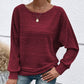 🔥👚Autumn promotion solid color round neck striped long sleeve top