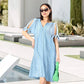 ⏰Last Day Sale 49% Off💃Women's Elegant V-Neck Hollow-Out Solid Dress