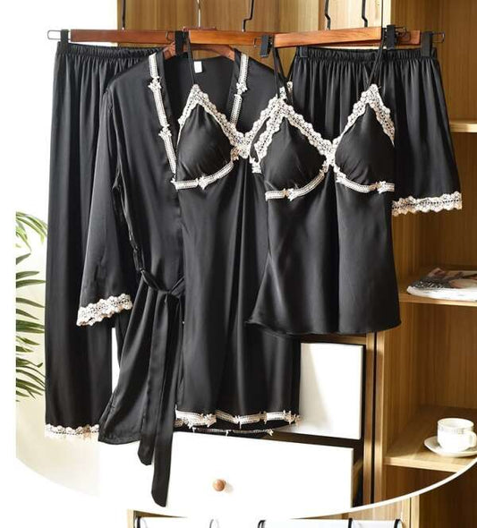 💖Limited Sale 49% OFF💖5 Piece Ice Silk Pajamas