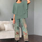 🔥LAST DAY SALE - 49% OFF🔥Women’s Printed Pants and Crew Neck Top Set