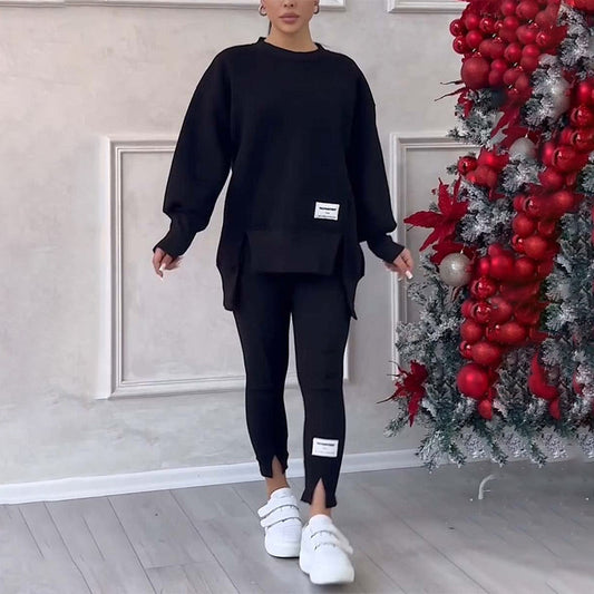 👚 Cozy & Chic: Women’s Casual Sweatshirt & Leggings Set! 🍂🛍️