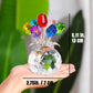 Crystal Colorful Rose Flower Collectible Figurine with Vase