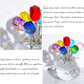 Crystal Colorful Rose Flower Collectible Figurine with Vase