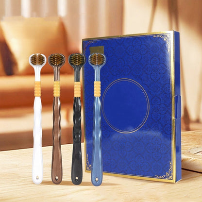 🦷Three-Head Multi-Angle Cleaning Toothbrush🪥Have a fresher, brighter smile every day!