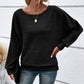 🔥👚Autumn promotion solid color round neck striped long sleeve top