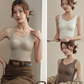 🔥 Cozy & Supported: Thickened Warm Tank Top with Shelf Bra! ❄️👙