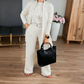 💞Hot Sale💞Elegant 3-piece Set Including Long Cardigan, Top and Pants