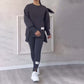 👚 Cozy & Chic: Women’s Casual Sweatshirt & Leggings Set! 🍂🛍️