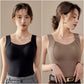 🔥 Cozy & Supported: Thickened Warm Tank Top with Shelf Bra! ❄️👙