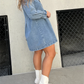 Pre-Sale>>🔥Christmas Sale 49% Off👉2025 New Washed Denim Puff Sleeve Dress (Buy 2 Get 10% OFF)