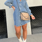Pre-Sale>>🔥Christmas Sale 49% Off👉2025 New Washed Denim Puff Sleeve Dress (Buy 2 Get 10% OFF)