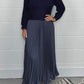 💖 Women's Solid Color Long Sleeve Jumper & Pleated Bottom Dress💖