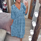 🎉LAST DAY SALE 49% OFF💖Bohemian casual print V-neck waist wrap long dress