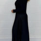 💖 Women's Solid Color Long Sleeve Jumper & Pleated Bottom Dress💖