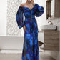 💃Women's Mixed Colors Strapless Pleated Front Split Dress✨