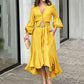 🌸Limit Time 49% OFF 💕Women's V-Neck Waisted Dress with Irregular Hem