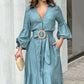 🌸Limit Time 49% OFF 💕Women's V-Neck Waisted Dress with Irregular Hem