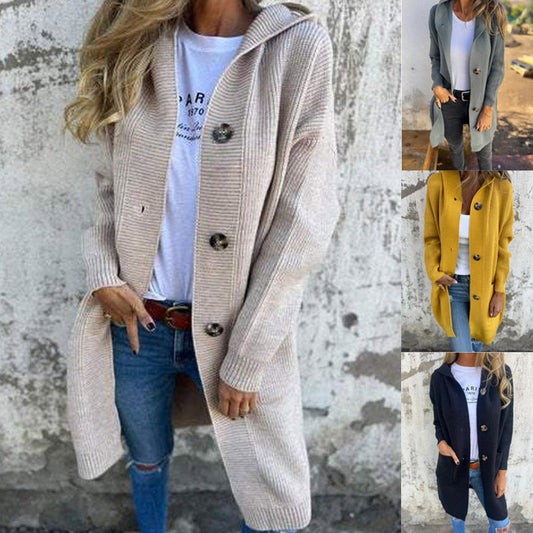 🍂Autumn Special Offer 49% OFF💓Button-down cardigan with hood for women