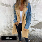 🌸Mid-Length Trench Coat with Denim Jean Stitching