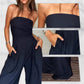 🔥2025 HOT SALE ❤️ Women's Strapless Jumpsuit With Pockets💃