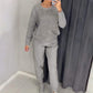 🔥LAST DAY 60% OFF✨Women's Crew Neck Top & Drawstring Pants Set