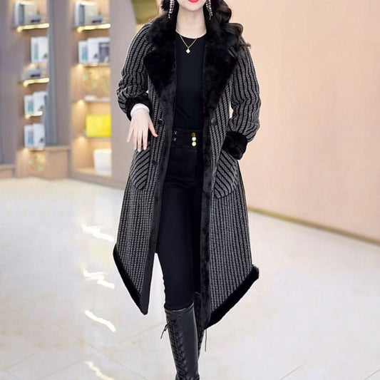 🍂Autumn-Winter Sale – Up to 65% Off❄️ Women's Double Breasted Overcoat with Plush Lining