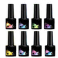 🌈Glitter Rainbow Cat Eye Gel Nail Polish🦄