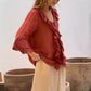 🌸2025 HOT SALE 49% OFF🌸Women's Ruffle Collar Blouse with Bell Sleeves