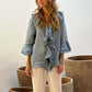 🌸2025 HOT SALE 49% OFF🌸Women's Ruffle Collar Blouse with Bell Sleeves