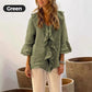 🌸2025 HOT SALE 49% OFF🌸Women's Ruffle Collar Blouse with Bell Sleeves