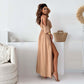 💯 Pear-shaped savior! V-neck side slit skirt|cinched waist slit, all the flesh is hidden, and the curve is fully revealed~