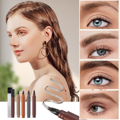 💧 Waterproof 4-Tip Beard & Eyebrow Pen – 50% OFF! ✨🖊️